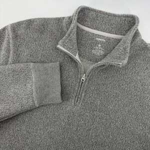 Sonoma‎ Goods For Life Mens Grey Marled Quarter Zip Pullover Sweater Size M